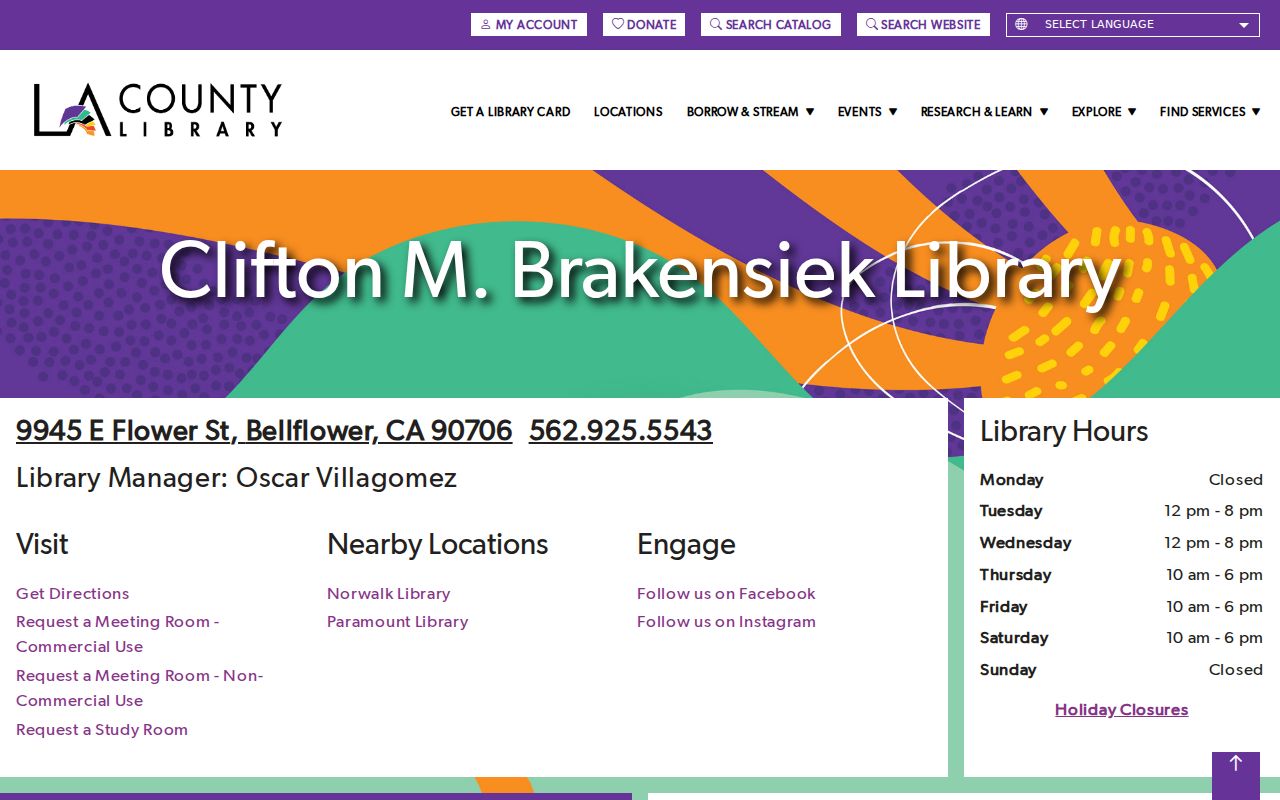 Bellflower people search using Clifton M. Brakensiek Library resources